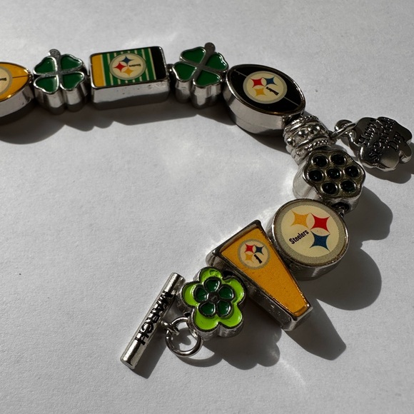 NFL Pittsburgh Steelers Super Fan Lucky Charm Bracelet –8” / 8.75” 🍀🏈 - Picture 7 of 8